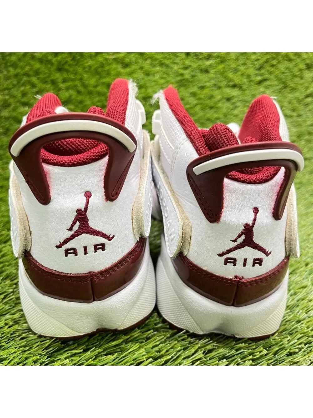 Nike Air Jordan 6 Rings GS Boys Size 6.5Y White Red Basketball Shoes Sneakers